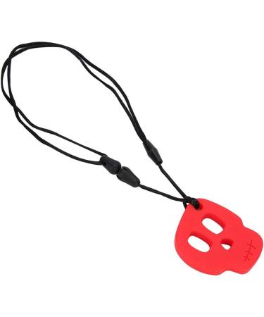 Shop Durable Chewing Teething Necklace - Red Skull Teething Ring | Anxiety-Reducing Toy for Babies | Fast International Shipping - Buy Online on GoSupps.com
