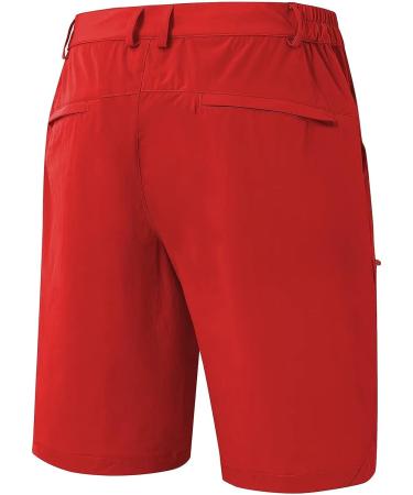 Men's Quick Dry Stretch Cargo Hiking Shorts X-Large Red - 6 Pockets - Buy Online on GoSupps.com