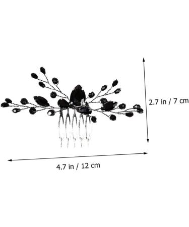 Ipetboom Black Crystal Hair Accessories Brides Hair Decoration Hair Clip for Wedding Vintage Hair Accessories Wedding Headpiece for Bride Bridal Alloy Comb Bridesmaid Fashion - Buy Online on GoSupps.com