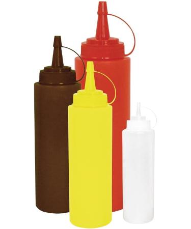 12oz Squeeze Bottle -Wide Mouth Clear Ideal for Sauce Ketchup Mustard Mayonnaise Oil Vinegar Salad Dressing (Pack of 2) 12oz (Pack of 2) Clear - Buy Online on GoSupps.com