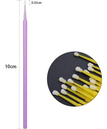 Fadvan 200pcs Yellow Micro Applicator Brushes - Disposable Eyelash Extension Swabs for Mascara Make Up - Buy Online on GoSupps.com