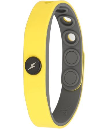Negative Ion Bracelet - Elastic Silicone Sports Band for Energy Boost & Static Electricity Removal - Yellow - Buy Online on GoSupps.com