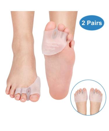 Hallux Valgus Toe Separators - Silicone Gel Cushion Corrector Guards for Bunion Pain Relief - 2 Pairs - Buy Online on GoSupps.com