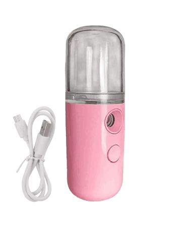 Moisturizing Face Steamer - Pocket Moisturizing Cordless Facial Humidifier Travel Cordless Face Steamer With 30ml Water Tank for Home Bedroom Pink
