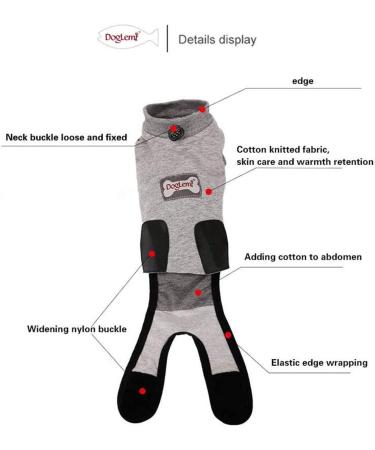DogLemi Cat Recovery Suit | Professional After Surgery Wear for Abdominal Wounds, Skin Diseases | Soft Comfort | Cone Alternative for Small Medium Cats and Kittens - Buy Online on GoSupps.com