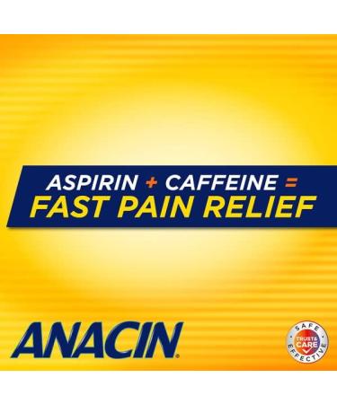 ANACIN Fast Pain Relief Tablets - NSAID Caffeine Pain Reliever - 50 Count - Buy Online on GoSupps.com