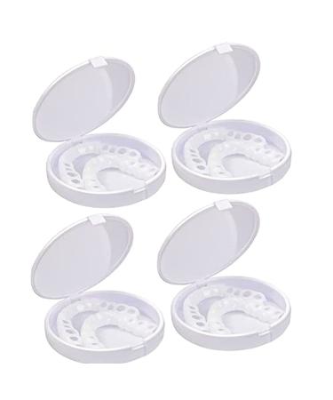 Veneers teeth lightening dentures prostheses at the top and bottom teeth for plugging in braces artificial teeth snap on veneers for men women false teeth 4 pairs