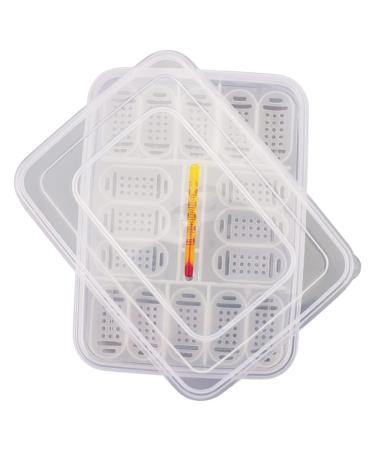 Snake Gecko Lizard Reptile Egg Incubator Tray with Thermometer | 16 Grids | Ideal for Snake, Lizard, Frog, Turtle | Incubation Box - Buy Online on GoSupps.com