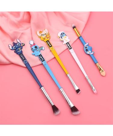 Ohana Stitch Makeup Brushes Set - Cartoon Experiment 626 Brush Set featuring Baby Stitch & Angel | Creative & Fun Makeup Essentials - Shop Internationally - Buy Online on GoSupps.com