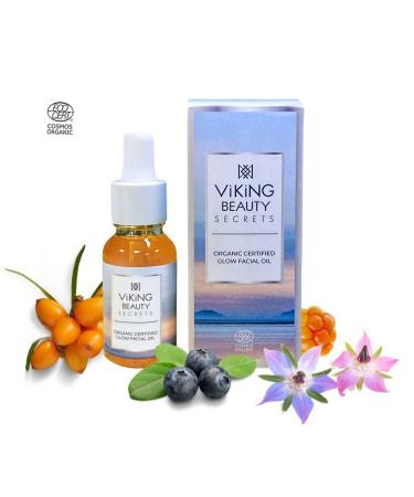 Organic Glow Facial Oil | Hydrating Face Oil with 11 Organic Oils & Nordic Berries | Unisex Face Oil - 0.5 fl oz - Buy Online on GoSupps.com