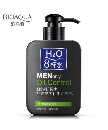 BIOAQUA Men Oil Control Facial Milk Cleanser | Refreshing & Moisturizing Face Care for All Skin Types - International Shipping Available - Buy Online on GoSupps.com