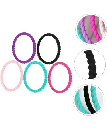 Operitacx 5pcs Silicone Bracelet Set - Men's and Women's Rubber Wristbands - Buy Online on GoSupps.com