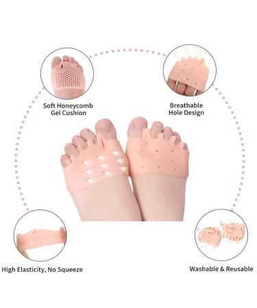 Medium 6-Piece Toe Spreader for Hallux Valgus | Anti-Slide Forefoot Pads - Breathable Silicone Bunion Relief & Toe Correction - Buy Online on GoSupps.com