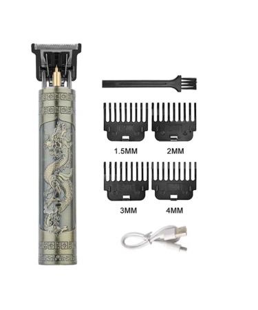 Razors Rechargeable Hair Clipper Haircut Razor for Men Shaver Adult Electric USB Charging Clipper LCD Display Cordless Carving Pusher(Dragon A)