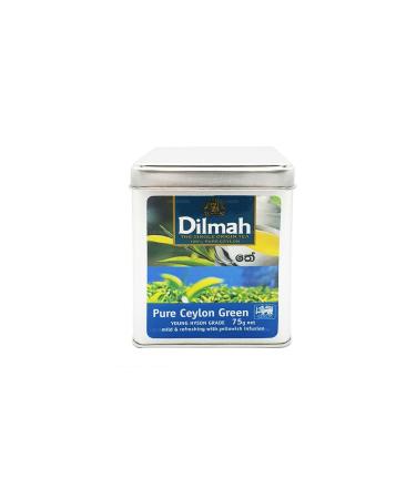 Dilmah Pure Ceylon Green tea YOUNG HYSON GRADE Loose Leaf Tea - 75g Tin Caddy