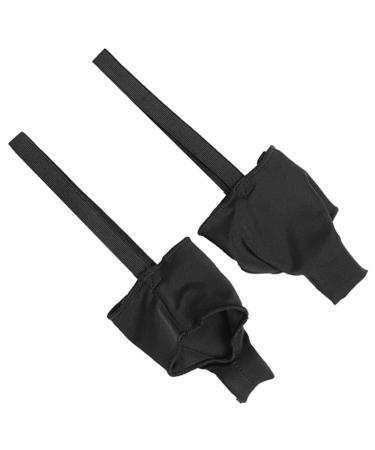 Beatifufu 1 Pair Hallux Valgus Sleeve Hammer Toe Corrector Hand Cuff Holders for Belt Hair Straightener Holder Big Toe Separators Toe Valgus Streightener Toe Correctors Toe Correcting Tools 9x6.8cm Black