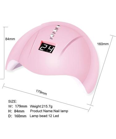 SoulQ UV LED Nail Curing Lamp 36W Nail Dryers for Gel and Regular Polish Smart Sensing Professional Gel Nail Light with LCD Display 3 Timer Setting for Salon and Home Use-USB Port (Pink) - Buy Online on GoSupps.com