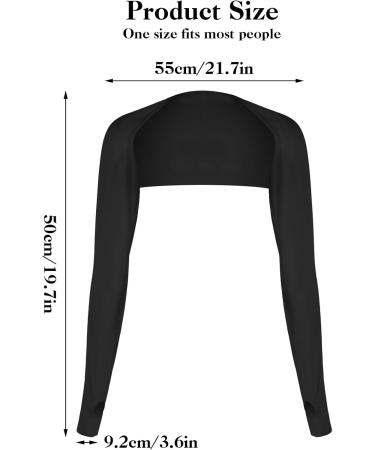 DSLSQD Women's UV Protection Bolero & Cooling Arm Sleeves - Sun Protection Scarf for Outdoor Activities - Black - Buy Online on GoSupps.com