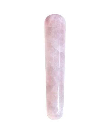 JSDDE Massage Sticks Crystal Massage Wand Gua Sha Massage Stick Therapy Massage Tool for Acupuncture Rose Quartz