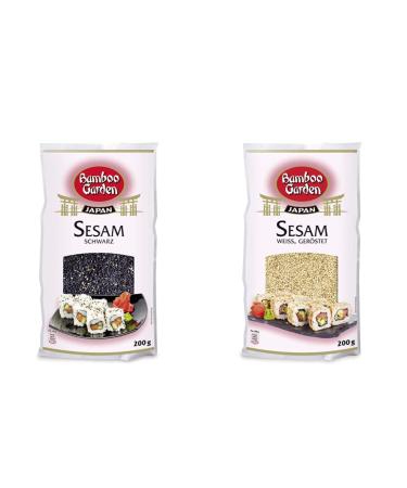 Bamboo Garden Black Sesame 200 g & White Roasted Sesame 200 g 1154500 Bundle with White Roasted Sesame