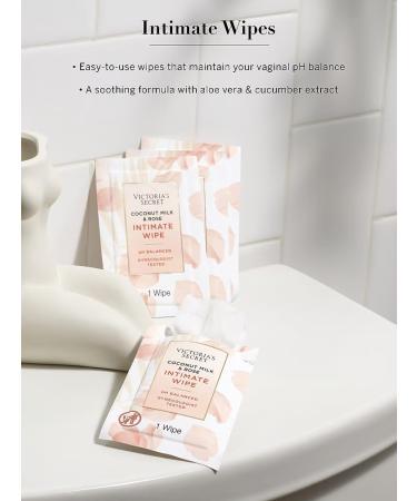 Buy Coconut Milk & Rose Intimate Wipes - 15 Individually Wrapped with Aloe & Cucumber Extract | International Shipping Available - Buy Online on GoSupps.com