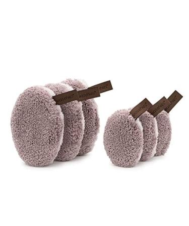 Washable Slip & Cleaning Pads - Reusable Hypoallergenic Super Soft - Taupe Mini Edition (6 Pack) - Skin-Friendly Pore Deep Cleaning with Water - Buy Online on GoSupps.com