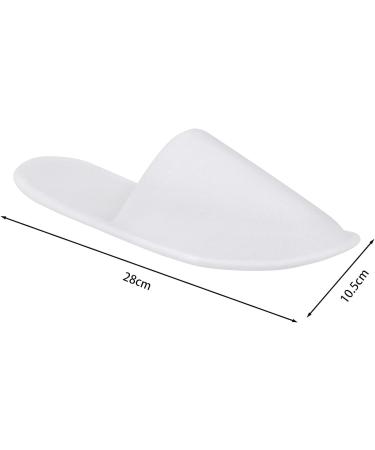 KEESUNG Disposable Hotel Slippers - 100 Pairs of White Slipproof Spa Shoes for Men & Women | Portable & Universal Size - Buy Online on GoSupps.com