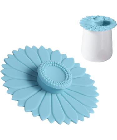 Mug Lid | Silicone Coffee Mug Lid for Tea Cup Versatile Wine Glass Covers Hot Cup Lids Dustproof Drink Cup Dust for Steeping Drinks Tea Blue - Buy Online on GoSupps.com
