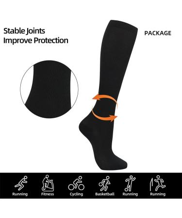 7 Pairs Compression Socks for Women & Men 15-20 mmHg - Best Athletic & Medical Support for Running, Flight, Travel, Nurses - S-M Mix - Buy Online on GoSupps.com
