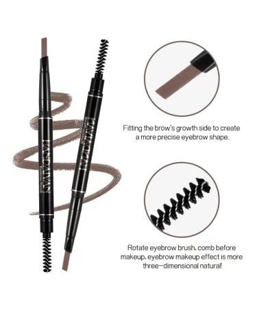 JIALII Waterproof Professional Auto-Rotating Double-Ended Eyebrow Pencil (04 Light Brown) - Buy Online on GoSupps.com