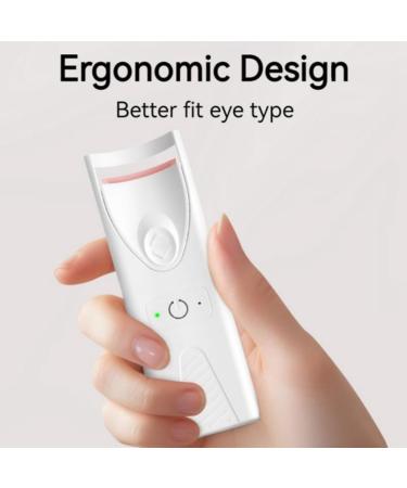 pintoc White YJ02 Eyelashes Curls Portable Small Electric Heated Eyelash Curler Long Lasting Electric Heated Comb Makeup Tool - Buy Online on GoSupps.com