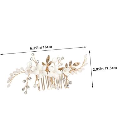 Beaupretty Bridal Headwear Flower Hair Accessories Girl Headpiece Hair Combs for Women Accessories Vintage Hair Accessories Hair Accessories for Bride Bridal Hair Clips Metal Hair Comb - Buy Online on GoSupps.com