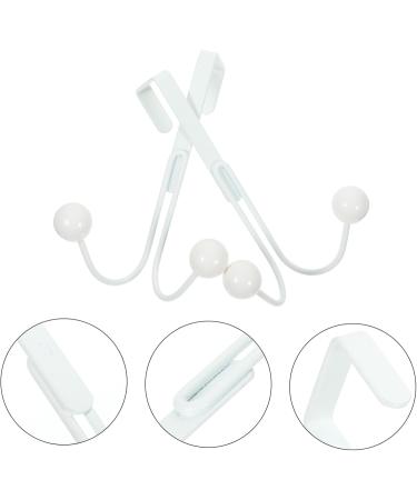 Hemoton 2pcs Double Hook Coat Hangers Towel Rack Clothes Hangers Hooks Door Hook Hanger Nail Hat Hook 14x9cm White - Buy Online on GoSupps.com