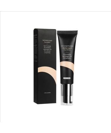 Small black tube concealer liquid foundation foundation waterproof oil control foundation cream powder free concealer durable foundation cream (104 model) 104 30 ml (Pack of 1)