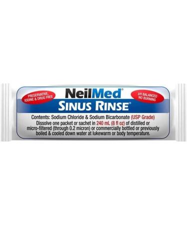NeilMed Sinus Rinse All Natural Relief Premixed Refill Packets 100 Each (Pack of 2) - Buy Online on GoSupps.com