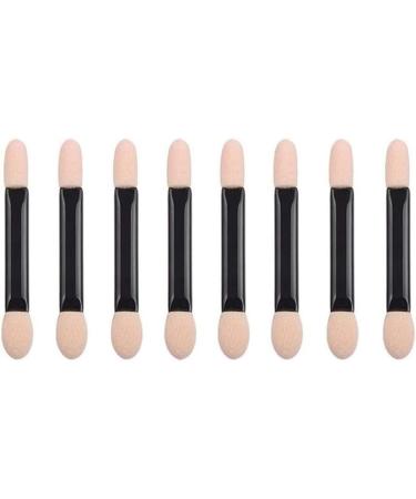 10pcs Disposable Double End Eyeshadow Brush Sponge Tip Oval Eyeshadow Applicator Black - Buy Online on GoSupps.com