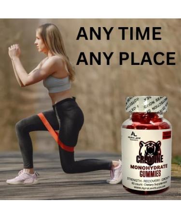 Buy Vegan Creatine Monohydrate Gummies - 5g - 30 Servings | Muscle Growth Recovery & Brain Health | No Loading Phase No Bloating - Buy Online on GoSupps.com