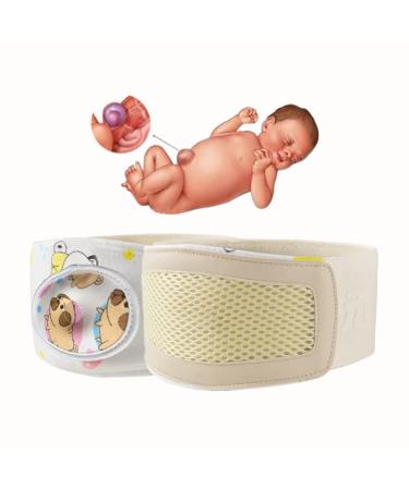 Umbilical Hernia Belt for Baby and Child Belly Band-Medical Newborn Infant Supplies Adjustable Wrap Navel Hernia Truss Belt-Button Band Infant Abdominal Binder Hernia Truss Support Belly Band (1 Set)