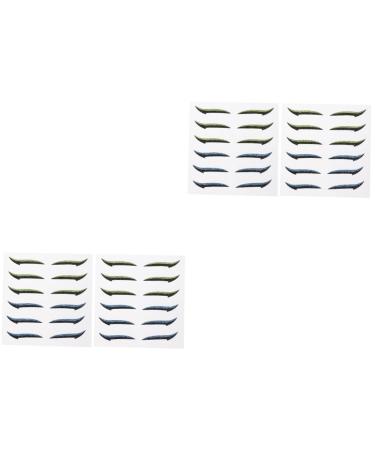 FOMIYES 24 Pairs Glitter Eyeliner Cat Eyeliner Sticker Invisible Eye Line Strips Eyes Adhesive Tape Miss