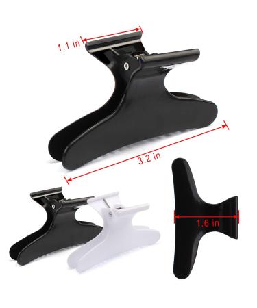 CIEHER 24 Pack Butterfly Hair Clips for Women - Styling Sectioning and Chip Clips - Black and White - Buy Online on GoSupps.com