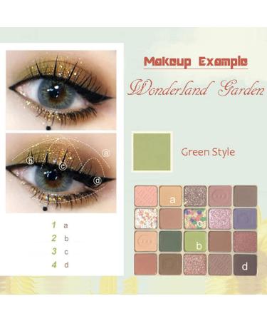 Wonderland Garden 20-Color Eyeshadow Palette - Matte & Shimmer Waterproof Makeup for Long-Lasting Professional Looks - Buy Online on GoSupps.com