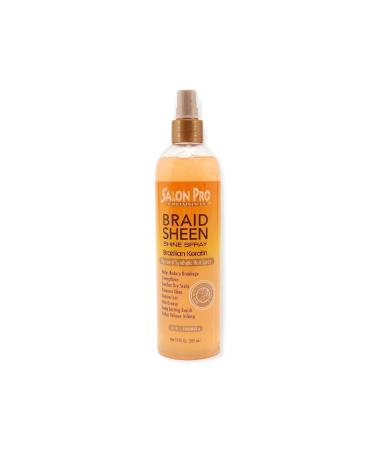 Salon Pro Braid Sheen Shine Spray 8 in 1 Formula 12 oz. / 355 ml (Brazilian Keratin)