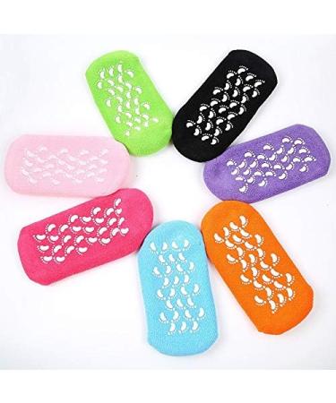 Moisturizing Gel Spa Socks for Foot Care - 2-Pack Black | Repair Dry Cracked Skin & Protect Heels - Buy Online on GoSupps.com
