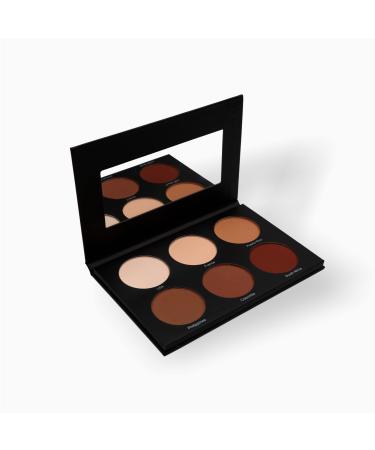MUBA COSMETICS Universal Contour Palette Face Makeup Kit - Contour Powder Face Palette - Contour Kit with 6 Different Shades - Make Up Palettes for Women