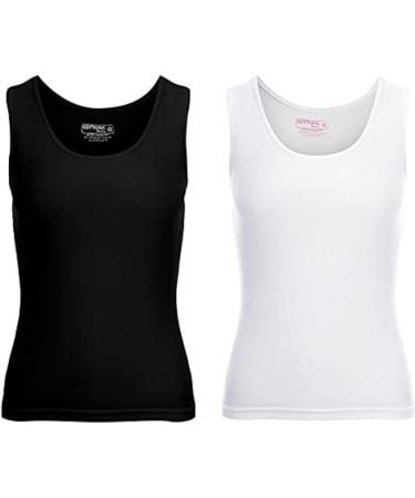 Pack contains 2 multi-colored women's cotton tank tops L - Buy Online on GoSupps.com