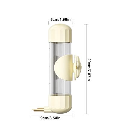 Quotent Automatic Bird Water Bottle - 200ml Dispenser for Parrots Budgies & Small Pets - Easy Fill Watering Solution for Bird Cages - Beige - Buy Online on GoSupps.com