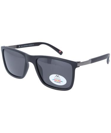 Polarizing Montana Eyewear sunglasses MP4A made of plastic in a sporty shape in black - grey