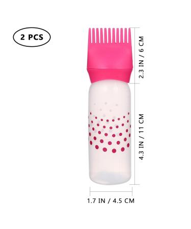 Minkissy Root Ridge Applianter Bottles - 2 Pcs Plastic Hair Dye Flaps for Hair Oils & Bleaching | International Shipping - Buy Online on GoSupps.com