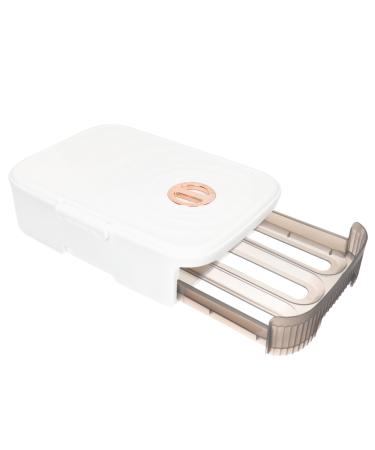 GRIRIW Box Refrigerator Egg Carton Plastic Drawers Containers with Lids Fridge Egg Storage Cases Egg Plate