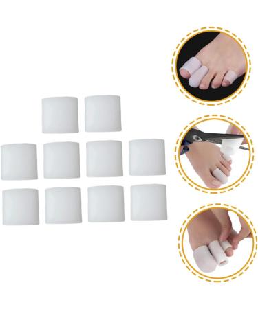 10pcs Silicone Gel Toe Sleeves for Men - Hammer Toe Straightener, Bunion & Toenail Protector - 3x2.5cm - Buy Online on GoSupps.com